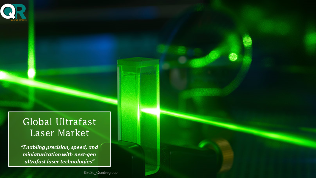 Ultrafast Laser Market infographic showing key trends, market size, growth drivers, and industry outlook from Quintile Reports