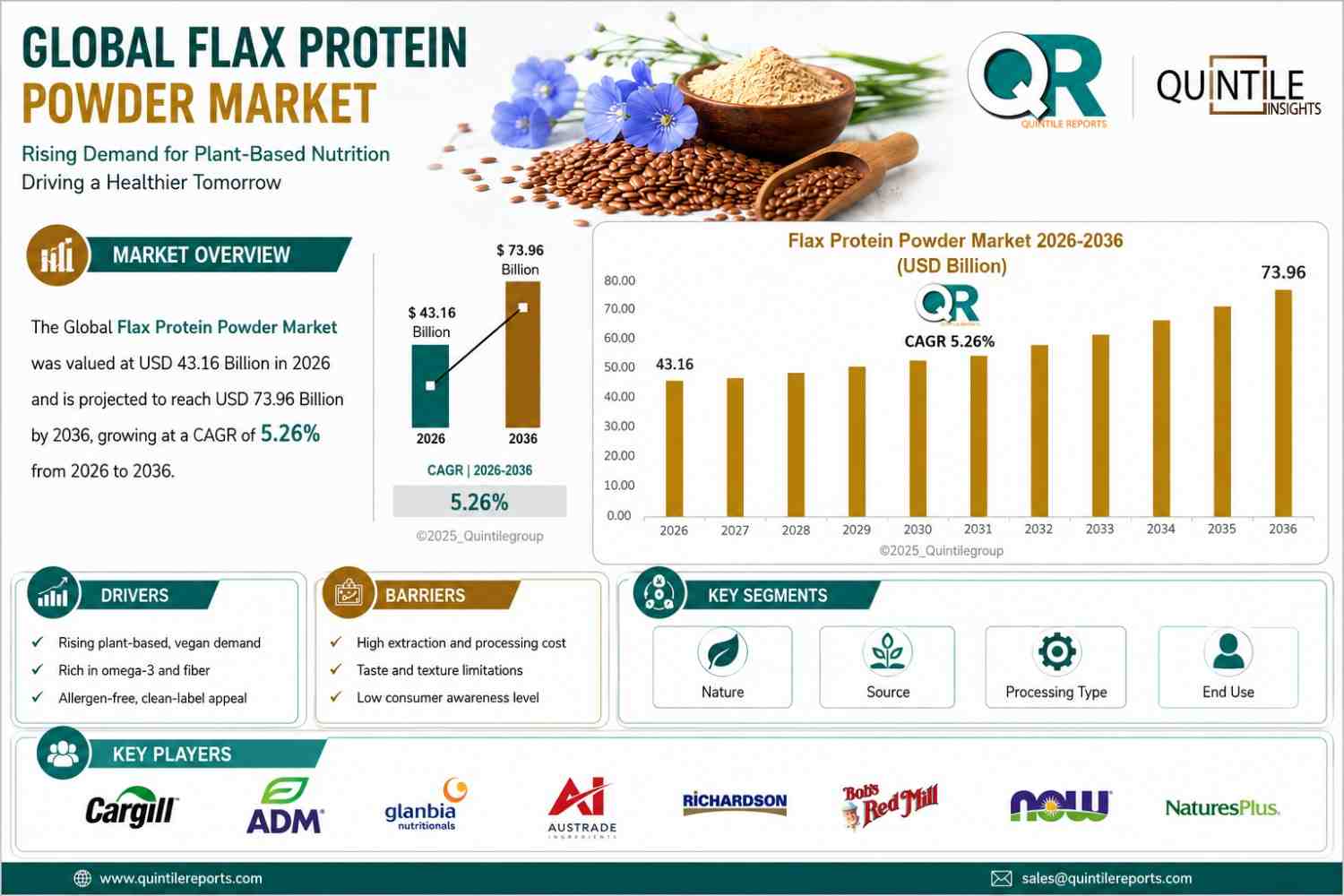 Global Flax Protein Powder Market Size Growth Forecast 2036 Analysis